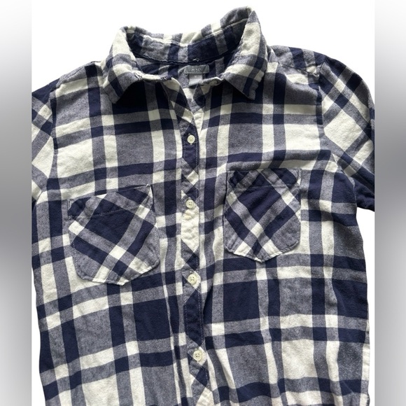 Aerie Navy and White Plaid Romper Women’s Medium EUC - Picture 5 of 9